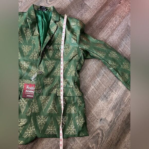 Suitmeister Holiday Snowflake Tree Blazer- Size Large - Picture 10 of 14
